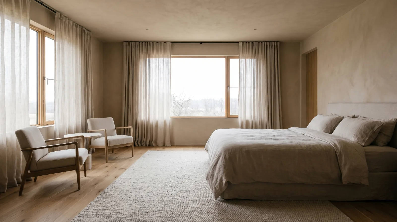An empty, tidy room prepared for a private estate valuation consultation